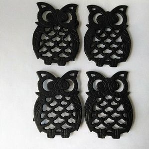 Set of Four Mini Owl Trivets